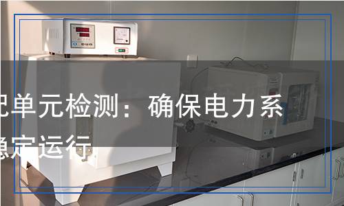 電源分配單元檢測：確保電力系統(tǒng)高效穩(wěn)定運行