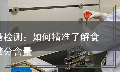 水溶性糖檢測：如何精準了解食品中的糖分含量