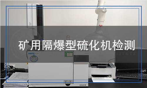 礦用隔爆型硫化機(jī)檢測