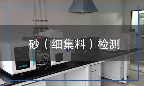 砂(細(xì)集料)檢測(cè) 砂(細(xì)集料)檢測(cè)