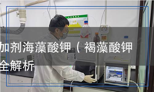 食品添加劑海藻酸鉀（褐藻酸鉀）檢測全解析