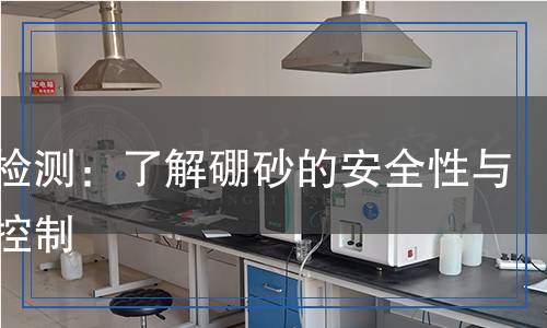 硼砂檢測：了解硼砂的安全性與質量控制