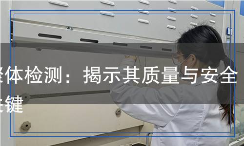 預(yù)聚體檢測：揭示其質(zhì)量與安全的關(guān)鍵