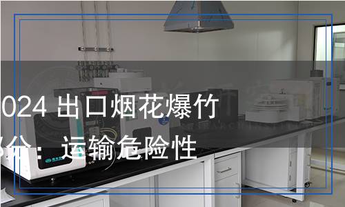 SN/T 0306.6-2024 出口煙花爆竹檢驗規(guī)程 第6部分：運輸危險性定級