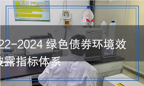 JR/T 0322-2024 綠色債券環(huán)境效益信息披露指標(biāo)體系