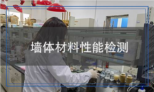 墻體材料性能檢測
