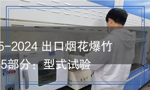 SN/T 0306.5-2024 出口煙花爆竹檢驗(yàn)規(guī)程 第5部分：型式試驗(yàn)